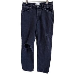 Abercrombie & Fitch The Dad High Rise Button Fly Distressed Jeans Size 30 / 10R
